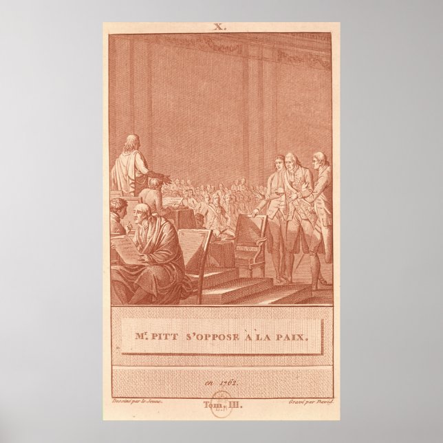William Pitt the Elder  Opposing the Peace Poster (Front)