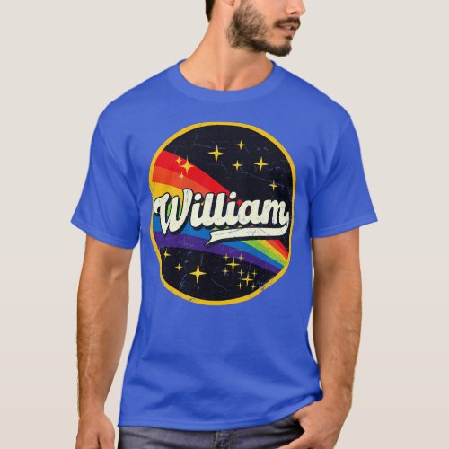 William Rainbow In Space Vintage GrungeStyle T_Shirt
