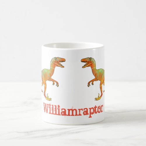 William raptor Funny Velociraptor Dinosaur Art Coffee Mug