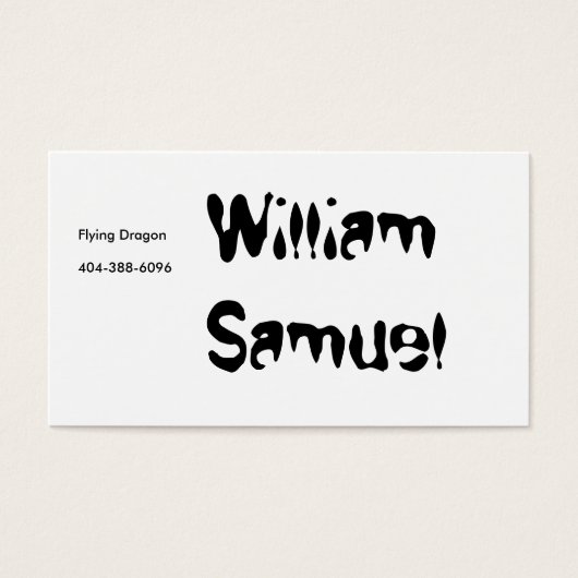 William Samuel, Flying Dragon (Front)