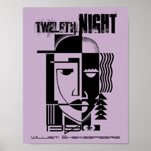 William Shakespeare 12th Night Twelfth Poster