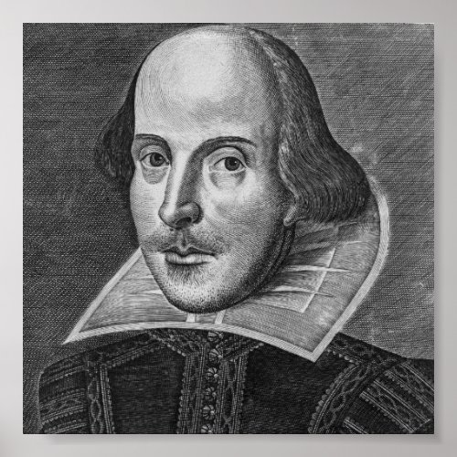 William Shakespeare 1623 Poster