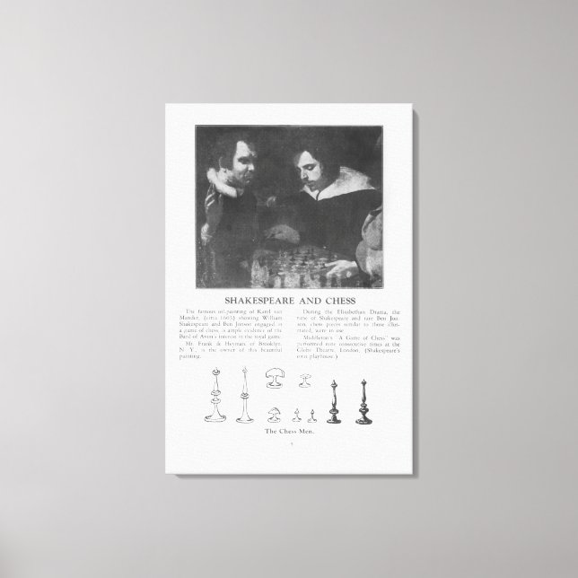 William Shakespeare  and Ben Jonson Canvas Print (Front)