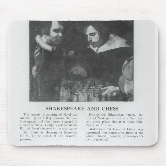 William Shakespeare  and Ben Jonson Mouse Pad (Front)