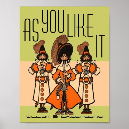 William Shakespeare As You Like It Moss Grn Poster