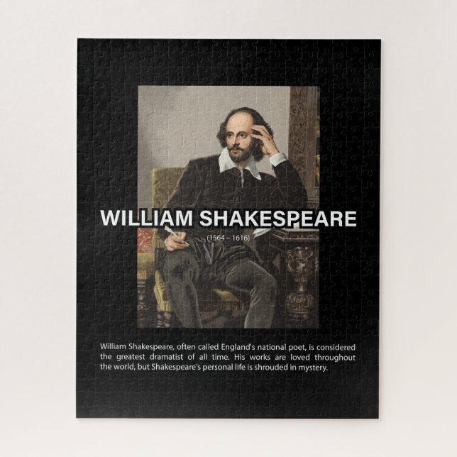 William Shakespeare biography Jigsaw Puzzle (Vertical)
