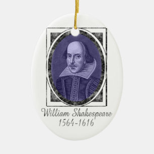 William Shakespeare Ceramic Ornament