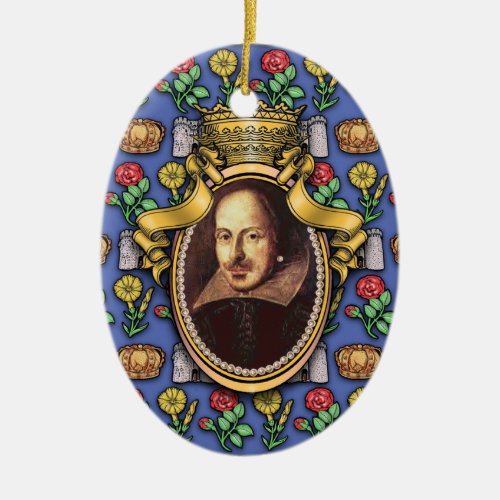 William Shakespeare Ceramic Ornament