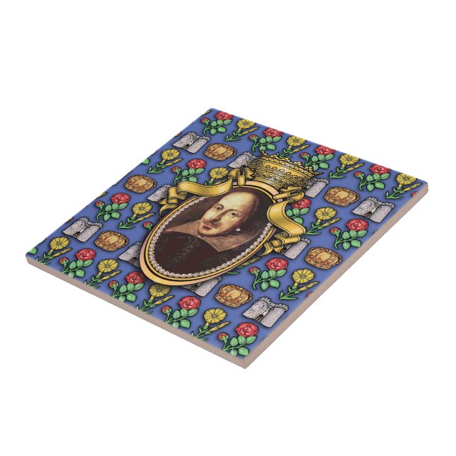 William Shakespeare Ceramic Tile (Side)