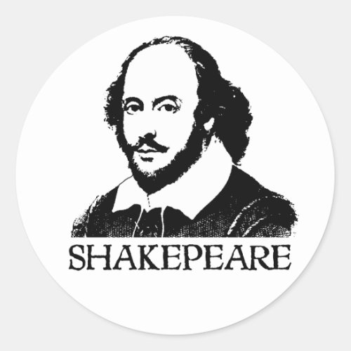 William Shakespeare Classic Round Sticker