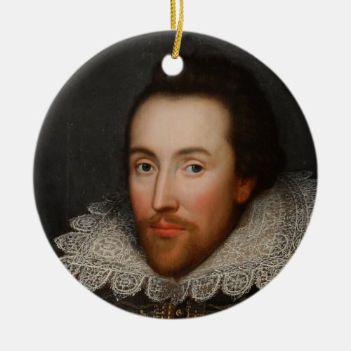 William Shakespeare Cobbe Portrait  circa 1610 Ceramic Ornament