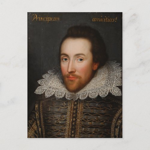 William Shakespeare Cobbe Portrait  circa 1610 Postcard