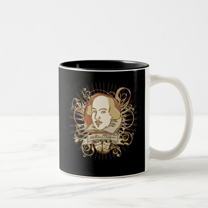 William Shakespeare Crest (Gold) Mug