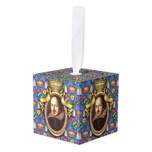 William Shakespeare Cube Ornament