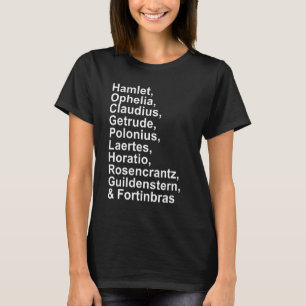 William Shakespeare Hamlet Characters Shakespeare T-Shirt