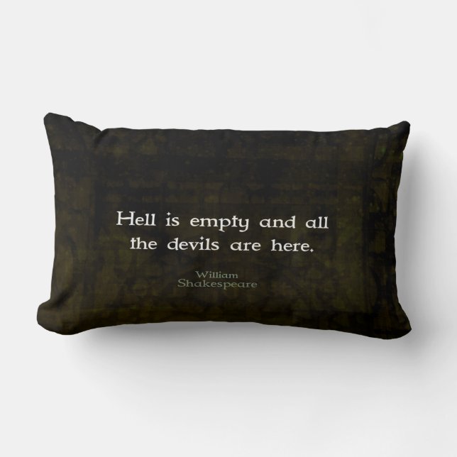 William Shakespeare Humorous Witty Quotation Lumbar Pillow (Front)