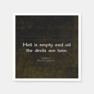 William Shakespeare Humorous Witty Quotation Paper Napkins