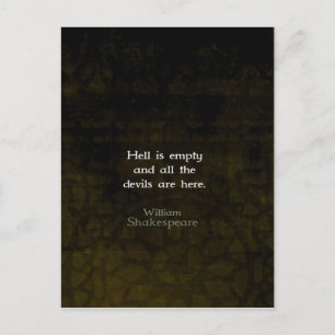 William Shakespeare Humorous Witty Quotation Postcard