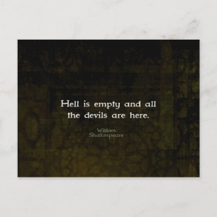 William Shakespeare Humorous Witty Quotation Postcard