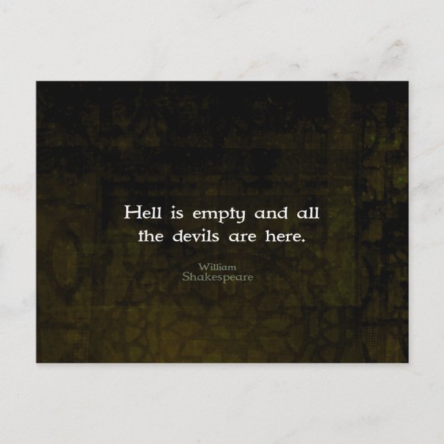 William Shakespeare Humorous Witty Quotation Postcard (Front)