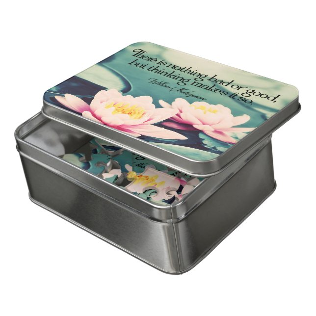 William Shakespeare Inspirational Quote "Thinking" Jigsaw Puzzle (Lid Open)