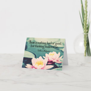 William Shakespeare Inspirational Quote "Thinking" Letterpress Thank You Card