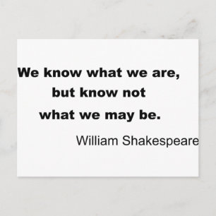 William Shakespeare Inspiring Quote Postcard