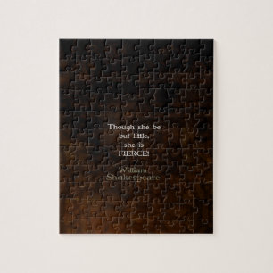 William Shakespeare Little And Fierce Quotation Jigsaw Puzzle