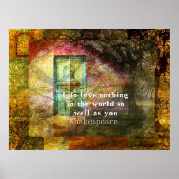 William Shakespeare Love Quote Poster by shakespearequotes at Zazzle