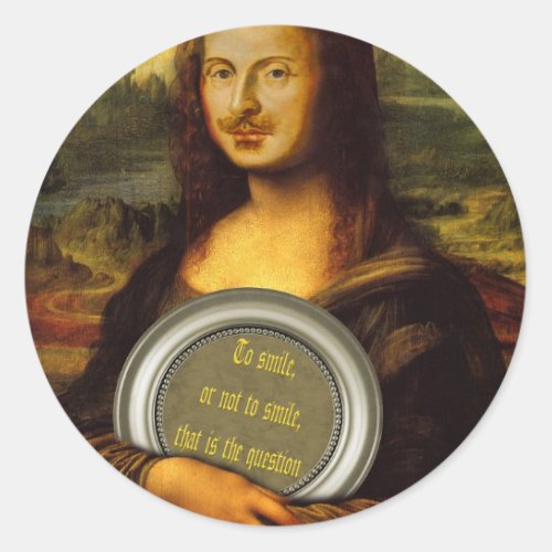 William Shakespeare Parody Classic Round Sticker