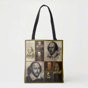 William Shakespeare Polyester Tote Bag