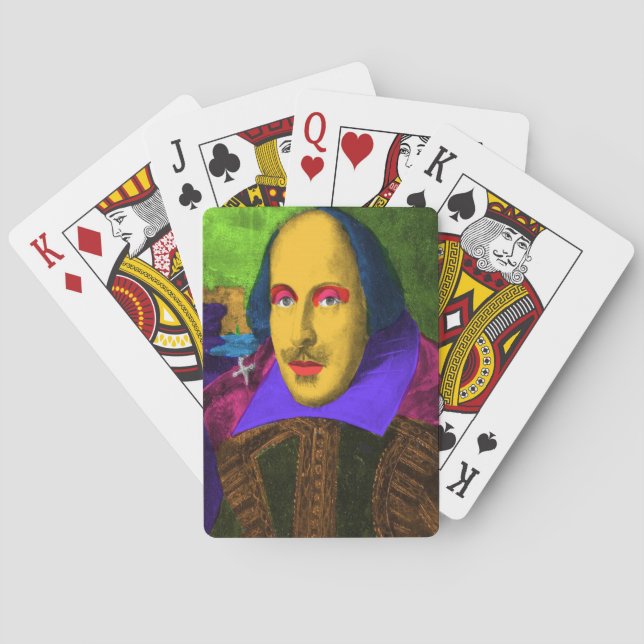 William Shakespeare Pop Art Poker Cards (Back)