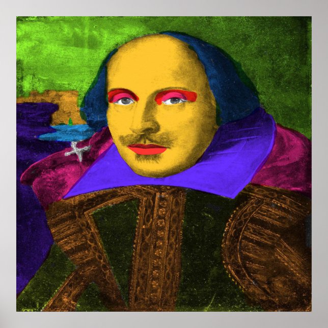 William Shakespeare Pop Art Poster (Front)