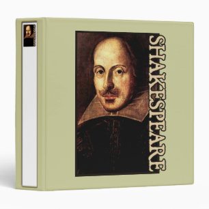 William Shakespeare Portrait 3 Ring Binder