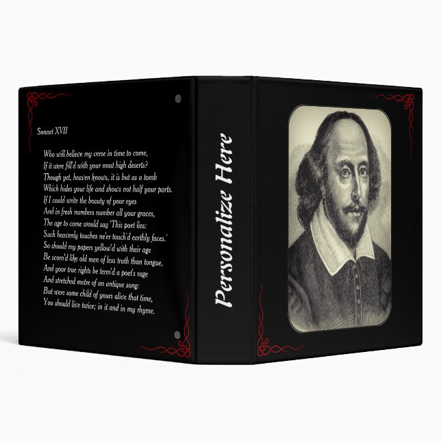 William Shakespeare Portrait and Sonnet 17 Binder (Background)