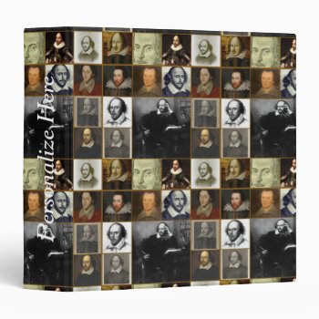 William Shakespeare Portrait Collage Binder by ForEverProud at Zazzle