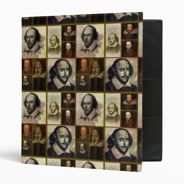 William Shakespeare Portrait Collage Binder (Front/Inside)