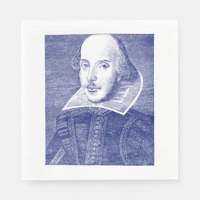 William Shakespeare Portrait First Folio Napkins (Front)