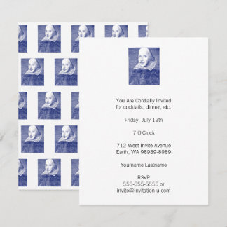 William Shakespeare Portrait from First Folio Invitation