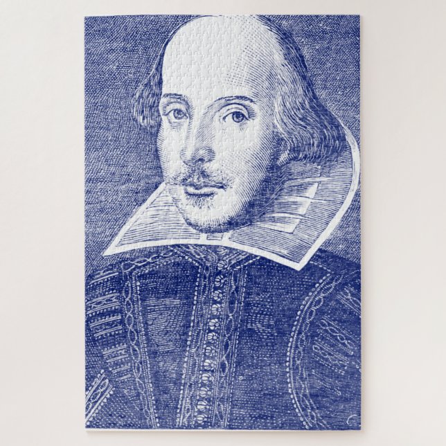 William Shakespeare Portrait from First Folio Jigsaw Puzzle (Vertical)