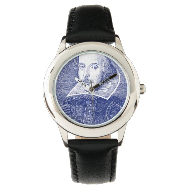 William Shakespeare Portrait from First Folio Watch (Front)