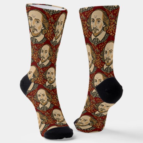 William Shakespeare portrait illustration London  Socks