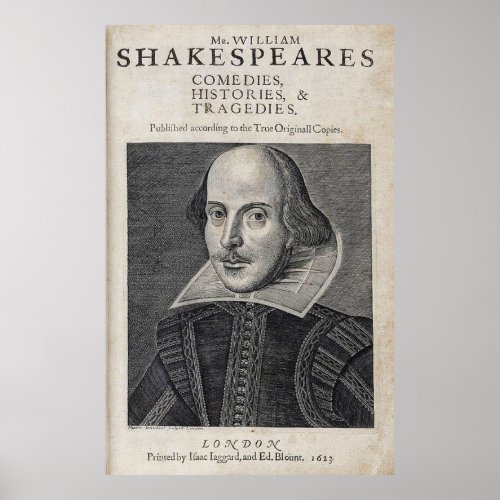 William Shakespeare Portrait Poster