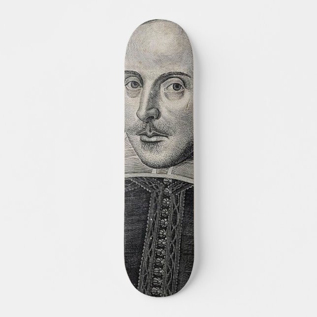 William Shakespeare Portrait Skateboard Deck (Front)