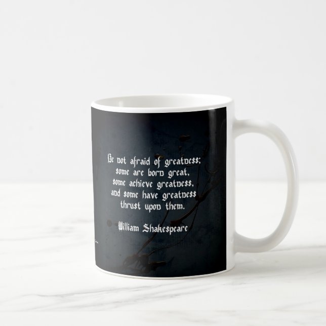 William Shakespeare Quote - Greatness Coffee Mug (Right)