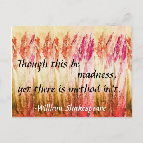 William Shakespeare Quote Postcard
