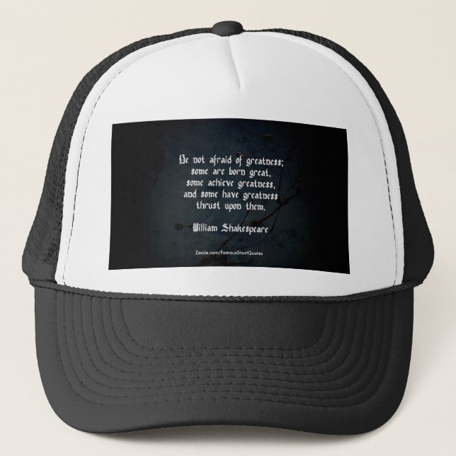 William Shakespeare Quote Trucker Hat (Front)