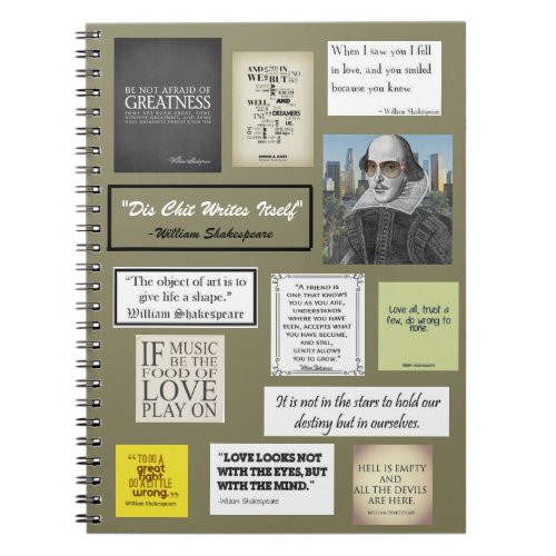 William Shakespeare Quotes Notebook