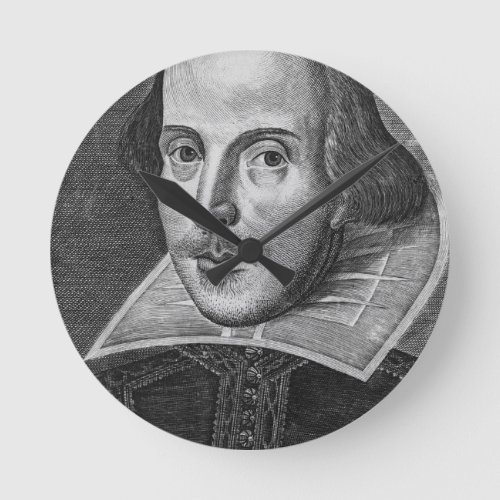 William Shakespeare Round Clock