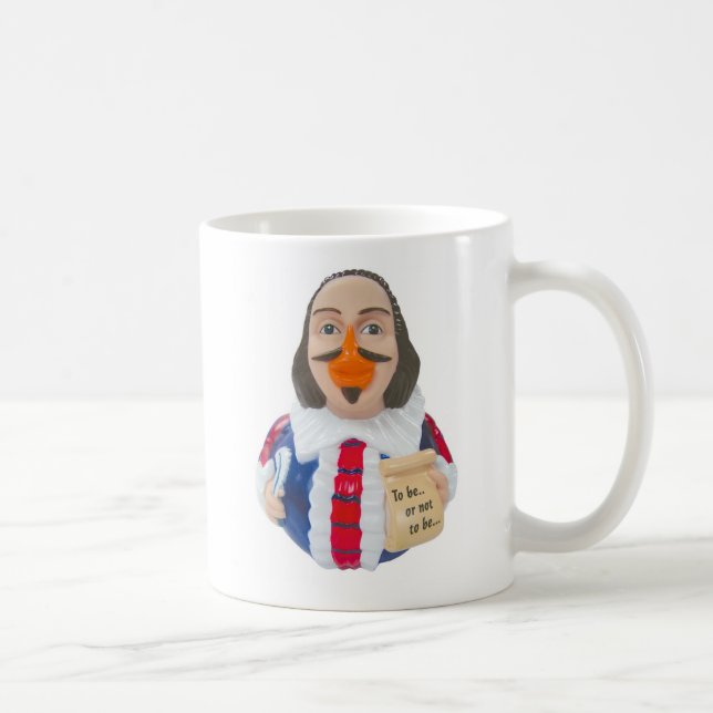 William Shakespeare Rubber Duck Mug (Right)